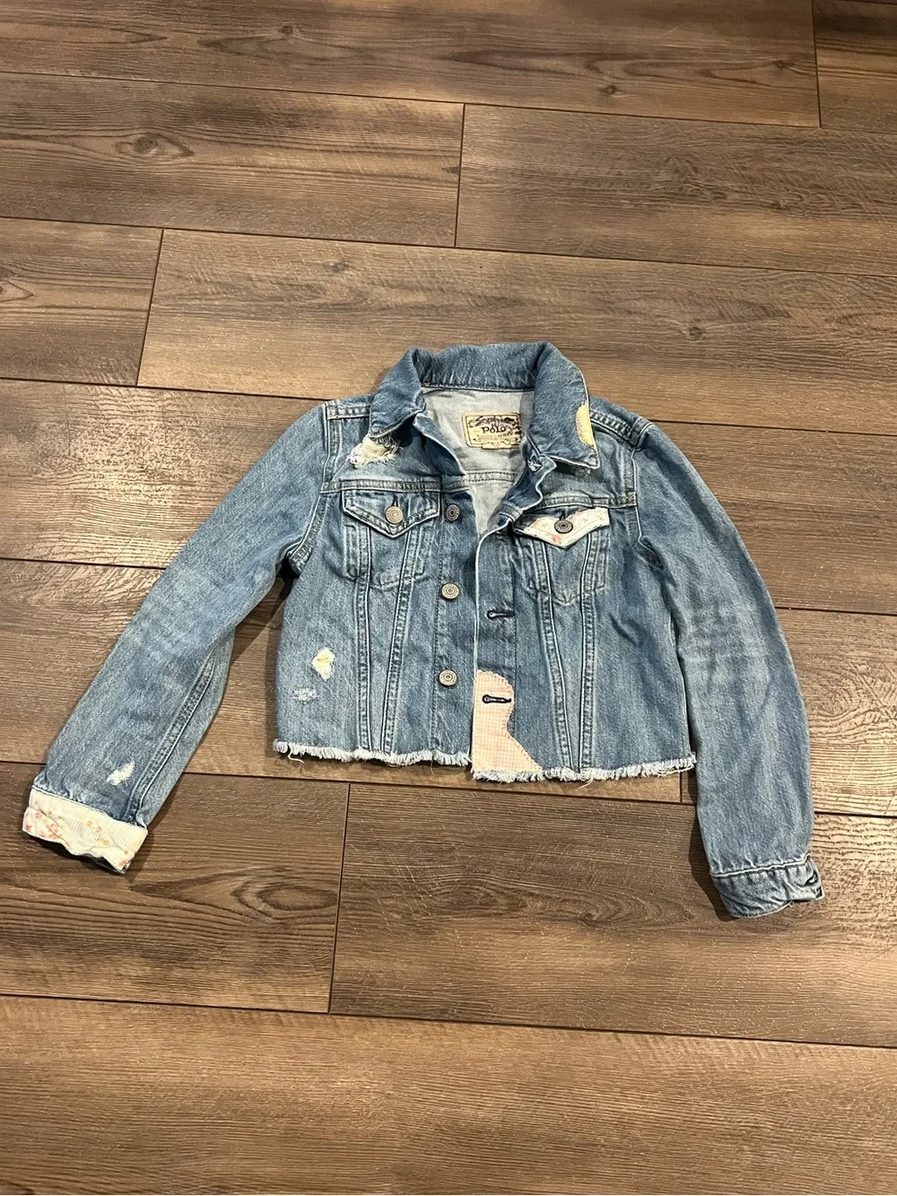 Polo Ralph Lauren Beautifully Repurposed Girls Denim Jacket Size S